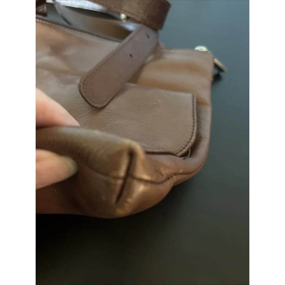 Hobo International Crossbody Bag Womens Small Brown Leather Lining Zip Purse